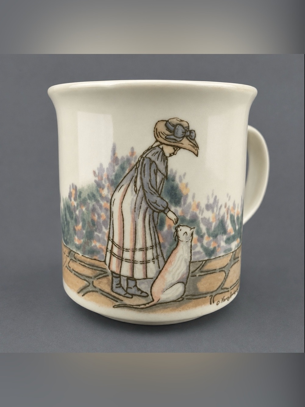 Otagiri Creative Collection Karen Armstrong Mug  Woman & Cat Great Shape Vintage